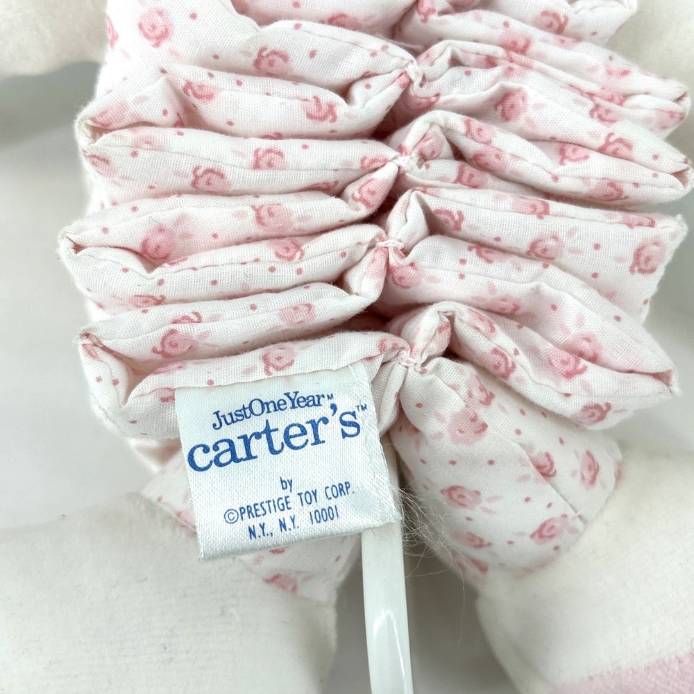 Vintage Carters Prestige Bunny Pink Plush Musical Pull Toy Brahms' Lullaby WORKS - Picture 11 of 14